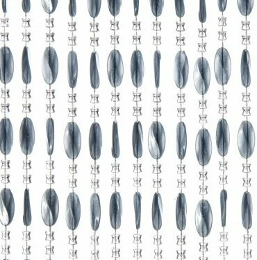 Kralengordijn Charlotte 100x240cm Grijs (88 Strengen) 1 Kralengordijn Charlotte 100x240cm Grijs (88 Strengen)