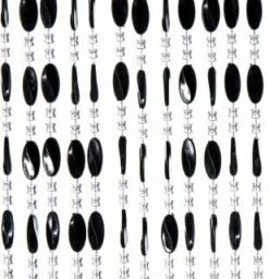 Kralengordijn Charlotte 90x220cm Zwart (79 Strengen)