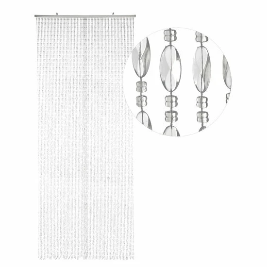 Kralengordijn Parels Transparant 90x200cm (48 Strengen) 2 Kralengordijn Parels Transparant 90x200cm (48 Strengen) - Afbeelding 2