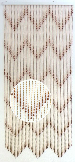 Kralengordijn Parels Bruin/beige 90x200cm 2 Kralengordijn Parels Bruin/beige 90x200cm - Afbeelding 2