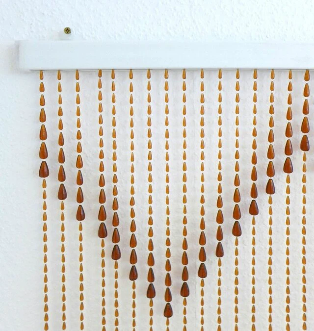 Kralengordijn Parels Bruin/beige 90x200cm 3 Kralengordijn Parels Bruin/beige 90x200cm - Afbeelding 3