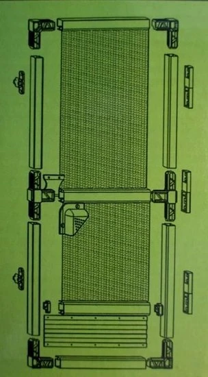 Vaste Hordeur Louisiana 100x215cm Bruin 3 Vaste Hordeur Louisiana 100x215cm Bruin - Afbeelding 3