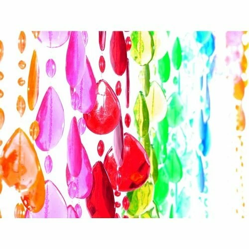 Kralengordijn Druppel Regenboog 90x200cm 4 Kralengordijn Druppel Regenboog 90x200cm - Afbeelding 4