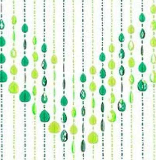 Kralengordijn Druppel Groen 90x200cm 1 Kralengordijn Druppel Groen 90x200cm