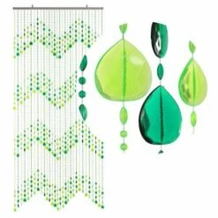 Kralengordijn Druppel Groen 90x200cm -SchutzRollo Winkel 1974174387 2