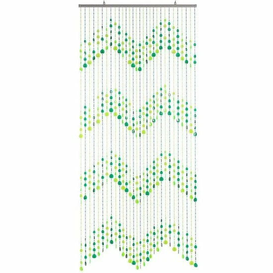Kralengordijn Druppel Groen 90x200cm 3 Kralengordijn Druppel Groen 90x200cm - Afbeelding 3