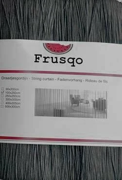 Draadjesgordijn Donkergrijs 90x200cm 2 Draadjesgordijn Donkergrijs 90x200cm - Afbeelding 2