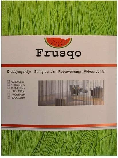 Draadjesgordijn Lime Groen 100x250cm 2 Draadjesgordijn Lime Groen 100x250cm - Afbeelding 2