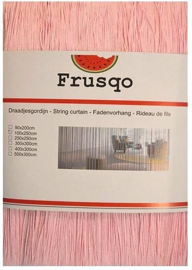 Draadjesgordijn Lichtroze 100x250cm 2 Draadjesgordijn Lichtroze 100x250cm - Afbeelding 2