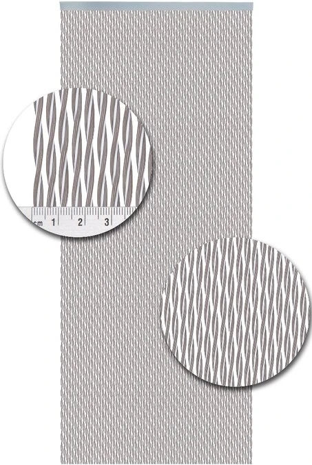 Vliegengordijn Monza Wit/taupe 100x240cm 2 Vliegengordijn Monza Wit/taupe 100x240cm - Afbeelding 2