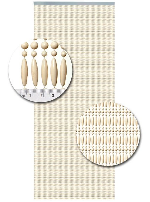 Vliegengordijn Kralen Op Maat: Recht Creme 2 Vliegengordijn Kralen Op Maat: Recht Creme - Afbeelding 2