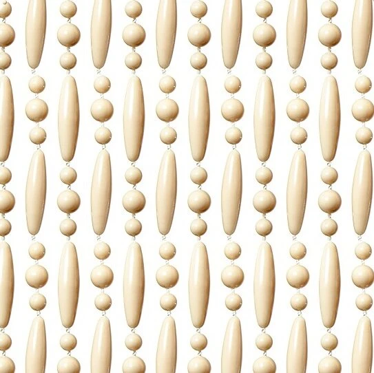 Vliegengordijn Kralen Op Maat: Verspringen Creme 1 Vliegengordijn Kralen Op Maat: Verspringen Creme