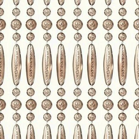 Vliegengordijn Kralen Op Maat: Recht Champagne 1 Vliegengordijn Kralen Op Maat: Recht Champagne
