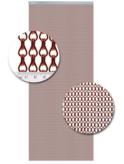 Aluminium Ketting Vliegengordijn Op Maat: Rood Glans 2 Aluminium Ketting Vliegengordijn Op Maat: Rood Glans - Afbeelding 2