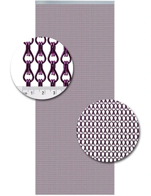 Aluminium Ketting Vliegengordijn Op Maat: Paars Glans 2 Aluminium Ketting Vliegengordijn Op Maat: Paars Glans - Afbeelding 2