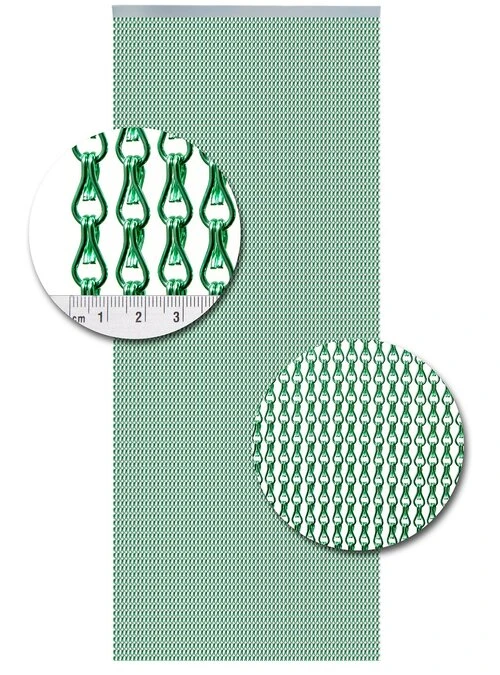 Aluminium Ketting Vliegengordijn Op Maat: Lichtgroen Glans 2 Aluminium Ketting Vliegengordijn Op Maat: Lichtgroen Glans - Afbeelding 2