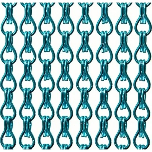 Aluminium Ketting Vliegengordijn Op Maat: Lichtblauw Glans 1 Aluminium Ketting Vliegengordijn Op Maat: Lichtblauw Glans