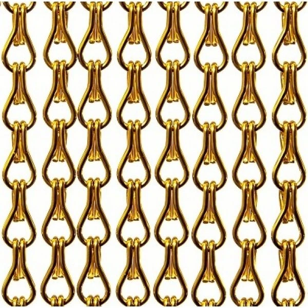 Aluminium Ketting Vliegengordijn Op Maat: Goud Glans 1 Aluminium Ketting Vliegengordijn Op Maat: Goud Glans