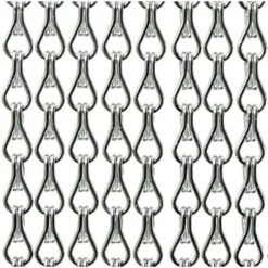 Aluminium Ketting Vliegengordijn Op Maat: Zilver Glans