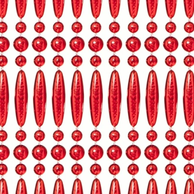 Vliegengordijn Kralen Op Maat: Recht Rood 1 Vliegengordijn Kralen Op Maat: Recht Rood