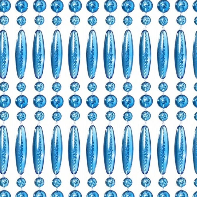 Vliegengordijn Kralen Op Maat: Recht Blauw Transparant 1 Vliegengordijn Kralen Op Maat: Recht Blauw Transparant
