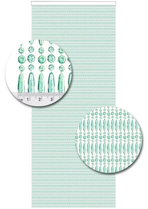 Vliegengordijn Kralen Op Maat: Recht Turquoise 2 Vliegengordijn Kralen Op Maat: Recht Turquoise - Afbeelding 2