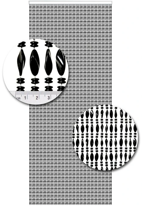 Vliegengordijn Kralen Op Maat: Chios Zwart 2 Vliegengordijn Kralen Op Maat: Chios Zwart - Afbeelding 2