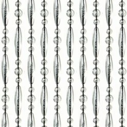 Vliegengordijn Kralen Op Maat: Verspringen Transparant (zwarte Draad)