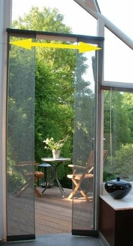 Vliegengordijn Schuifbaar Lamellen 100x235cm Zwart 1 Vliegengordijn Schuifbaar Lamellen 100x235cm Zwart