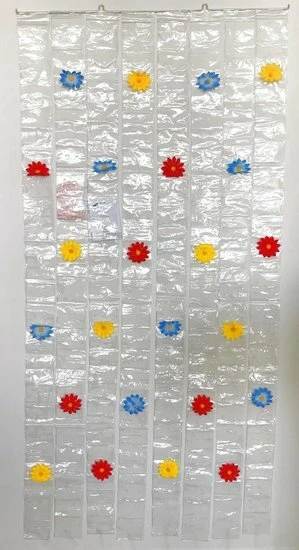 Vliegengordijn Met Foto Insteekvakjes En Bloemen 90x200cm 2 Vliegengordijn Met Foto Insteekvakjes En Bloemen 90x200cm - Afbeelding 2