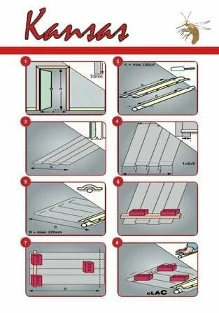 Vliegengordijn Lamellen 90x220cm Kansas Color 3 Vliegengordijn Lamellen 90x220cm Kansas Color - Afbeelding 3