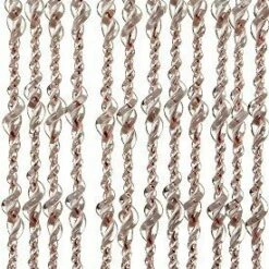 Vliegengordijn Pisa Transparant-wit-rood 100x240cm