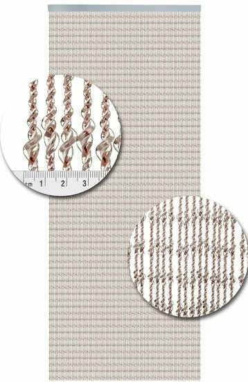 Vliegengordijn Pisa Transparant-wit-rood 100x240cm 2 Vliegengordijn Pisa Transparant-wit-rood 100x240cm - Afbeelding 2