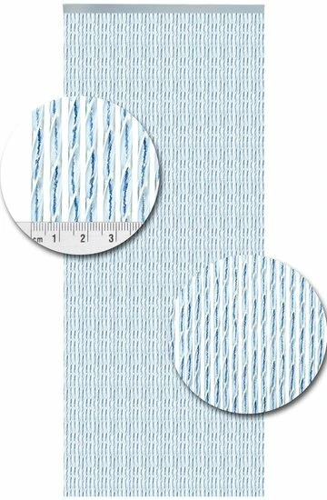 Vliegengordijn Luxe Bali Blauw-transparant 92x210cm 2 Vliegengordijn Luxe Bali Blauw-transparant 92x210cm - Afbeelding 2