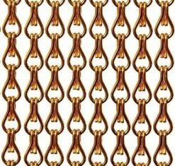 Vliegengordijn Kettingen Oranje Glans 90x210cm