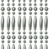 Vliegengordijn Kralen Recht Zilver Metallic 90x210cm