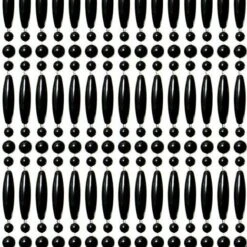 Vliegengordijn Kralen Recht Zwart 90x210cm