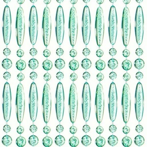 Vliegengordijn Kralen Recht Turquoise Transparant 90x210cm 1 Vliegengordijn Kralen Recht Turquoise Transparant 90x210cm