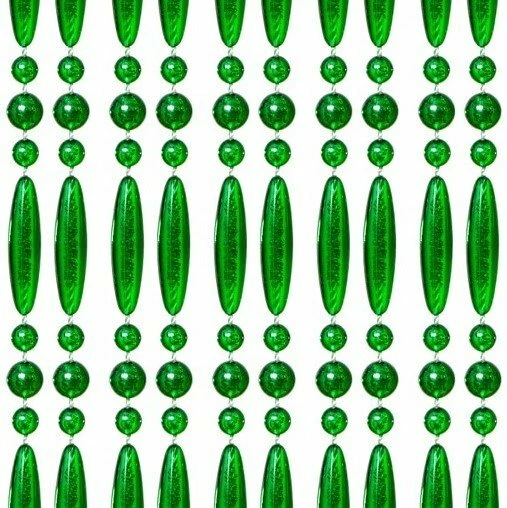 Vliegengordijn Kralen Recht Groen Transparant 90x210cm 1 Vliegengordijn Kralen Recht Groen Transparant 90x210cm