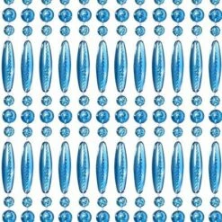 Vliegengordijn Kralen Recht Blauw Transparant 90x210cm