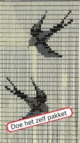 Vliegengordijn Bouwpakket Vogels Creme 90x210cm 1 Vliegengordijn Bouwpakket Vogels Creme 90x210cm