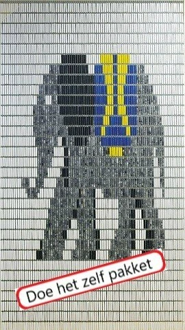 Vliegengordijn Bouwpakket Olifant 90x210cm 1 Vliegengordijn Bouwpakket Olifant 90x210cm