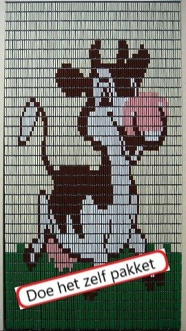 Vliegengordijn Bouwpakket Koe 90x210cm 1 Vliegengordijn Bouwpakket Koe 90x210cm