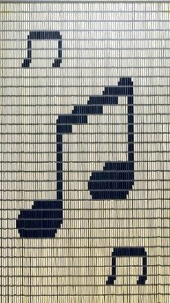 Vliegengordijn Bouwpakket Muzieknoten 90x210cm