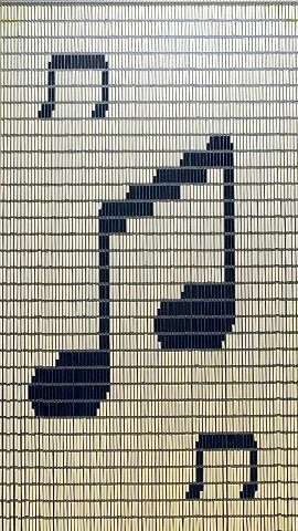 Vliegengordijn Bouwpakket Muzieknoten 90x210cm 1 Vliegengordijn Bouwpakket Muzieknoten 90x210cm