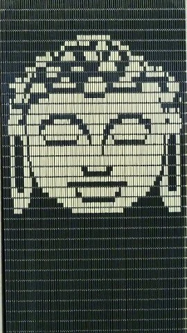 Vliegengordijn Op Maat: Boeddha Antraciet/creme (kant En Klaar) 1 Vliegengordijn Op Maat: Boeddha Antraciet/creme (kant En Klaar)