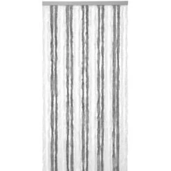 Vliegengordijn Kattenstaart 90x220cm Grijs/wit Duo -SchutzRollo Winkel 1979365578 1