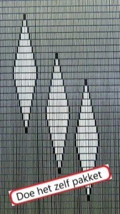 Vliegengordijn Bouwpakket 3 Ruiten Wit 90x210cm