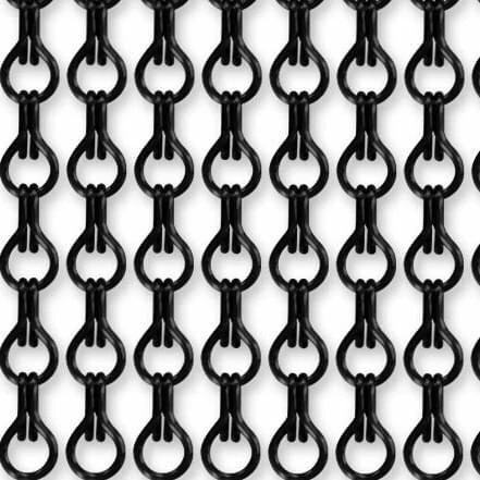 Vliegengordijn Kettingen Zwart Glans 100x240cm 1 Vliegengordijn Kettingen Zwart Glans 100x240cm