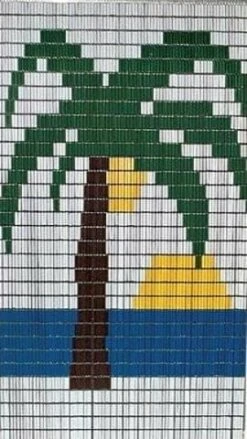 Vliegengordijn Bouwpakket Palmboom Met Kokosnoten 100x240cm -SchutzRollo Winkel 1979366430